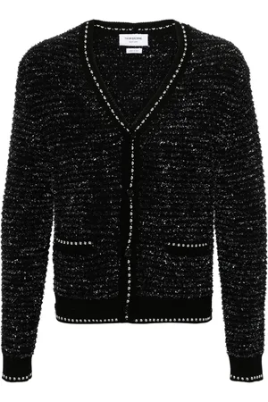Thom Browne V-neck tweed cardigan