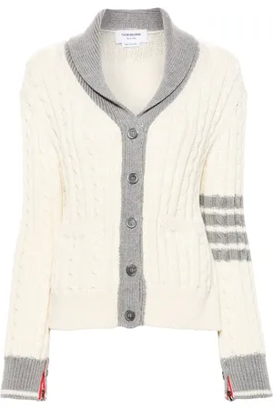 Thom Browne 4-Bar cable-knit cardigan