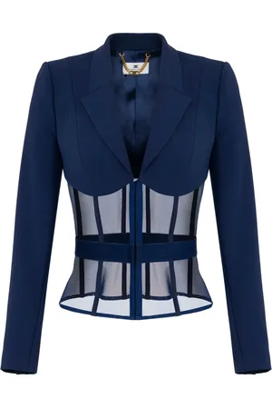 Elisabetta Franchi Crepe tulle blazer