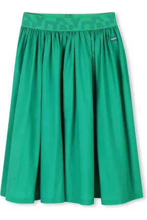 DKNY Logo-waistband midi skirt