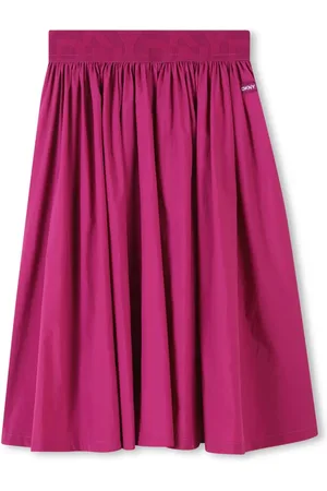 DKNY Logo-waistband midi skirt