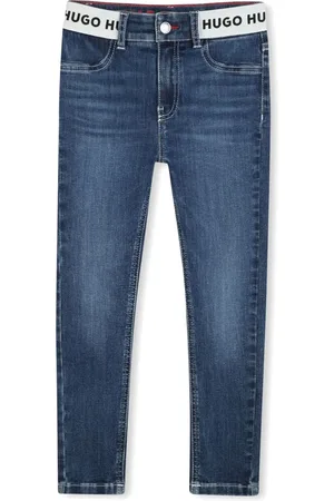 HUGO BOSS Logo-waistband jeans