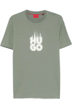 HUGO BOSS Smoke-logo cotton T-shirt
