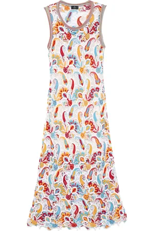 Etro Floral-lace midi dress
