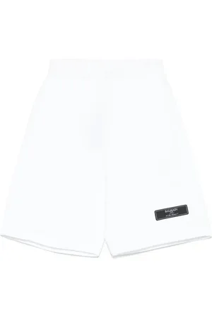 Balmain Logo-patch shorts