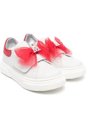 MONNALISA Rhinestone-logo sneakers