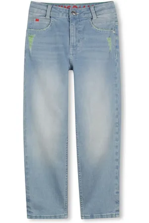 HUGO BOSS Logo-patch straight jeans