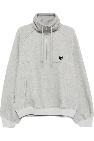 SONGZIO Assemblage half zip up high neck sweatshirt