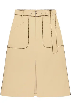 DRIES VAN NOTEN Belted A-line skirt