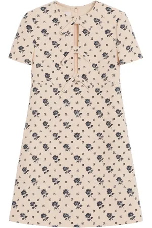 VALENTINO GARAVANI Crepe Couture Papier Floral mini dress