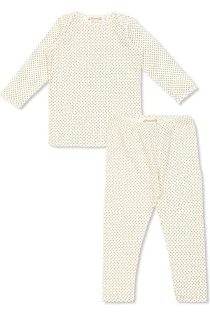 BONPOINT Floral motif sweater and leggings set