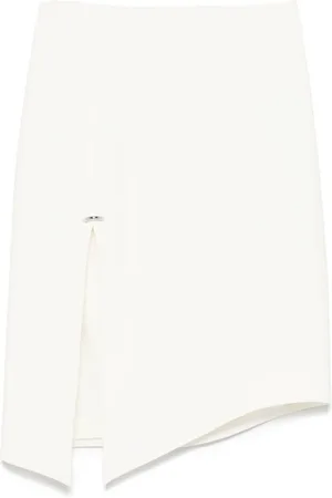 MUGLER Pierced midi skirt