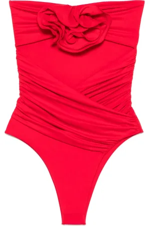 MAGDA BUTRYM Floral-appliqué swimsuit