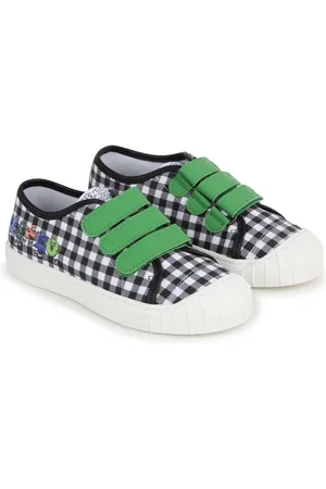 Kenzo Check-pattern touch-strap sneakers