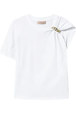 Twin-Set Chain detail cotton t-shirt