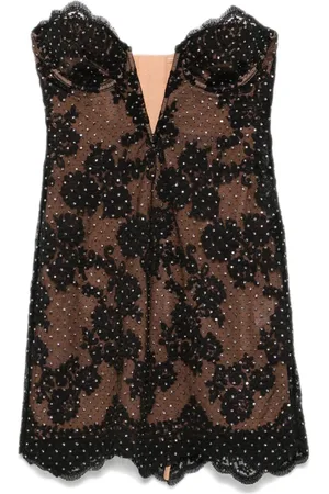 Self-Portrait Rhinestone-embellished mini dress
