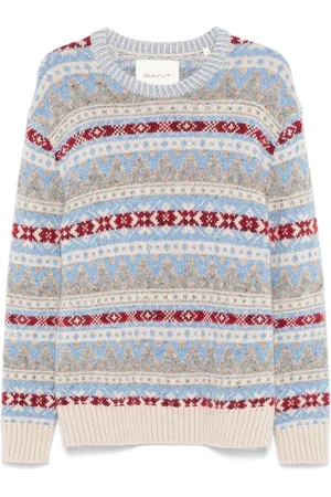 GANT Fair-isle crew-neck sweater