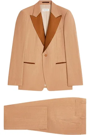 DRIES VAN NOTEN Satin-trim suit