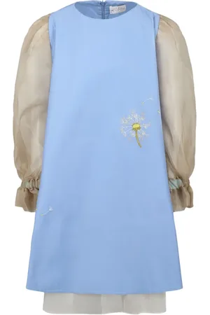Pangolini Kids Flower-embroidered dress