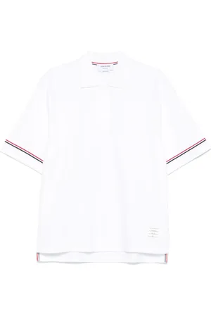Thom Browne RWB-stripe cotton polo shirt