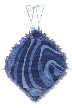 Puccini Denim halterneck top