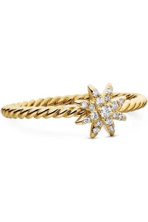 David Yurman 18kt yellow Petite Starburst diamond ring (7.5mm)
