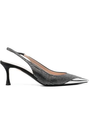 Nº21 Crystal-embellished slingback pumps
