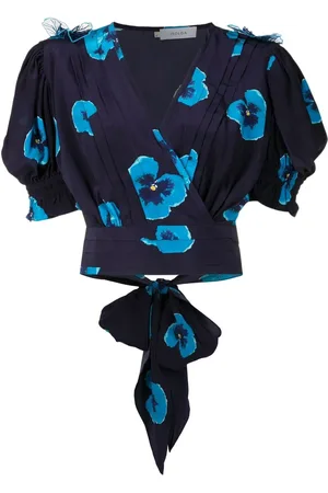 Isolda Lena floral-print wrap top
