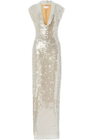 GENNY Sleeveless sequin maxi dress