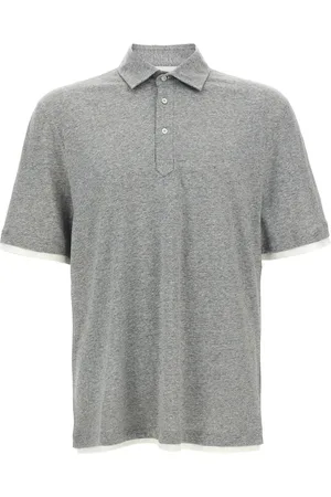 Brunello Cucinelli M??lange-effect polo shirt