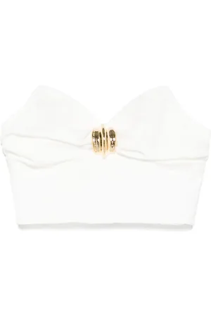 Elisabetta Franchi Jewel-embellishment crepe top