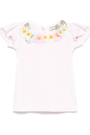 MONNALISA Floral-appliqu?? T-shirt