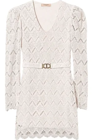 Twin-Set Macram?? lace mini dress