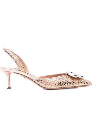 Aquazzura 60mm appliqué-detail slingback pumps