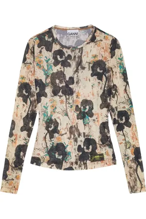 Ganni Floral-print top