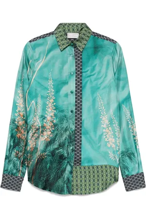 PIERRE-LOUIS MASCIA Aloe silk shirt