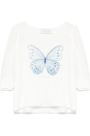 MONNALISA Butterfly-print T-shirt