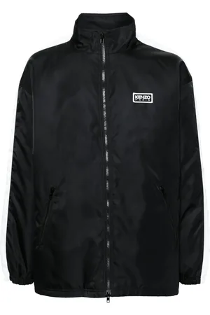 Kenzo Logo-appliqué striped jacket