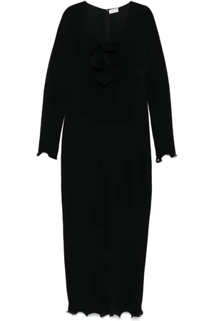 MAGDA BUTRYM Floral-appliqué maxi dress