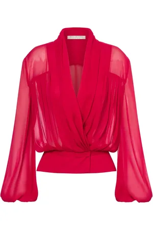 Serafini Draped sheer blouse