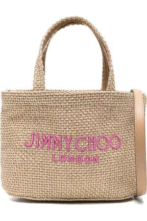 Jimmy Choo Mini logo-embroidered beach bag