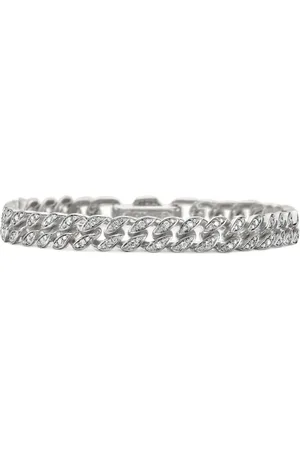 David Yurman Sterling Curb Chain diamond bracelet (7mm)