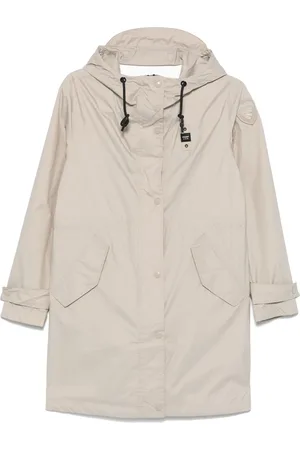 Blauer Logo-patch raincoat