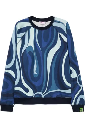 Puccini Marmo-print fleece sweatshirt