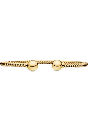 David Yurman 18kt yellow Solari Cablespira diamond bracelet (2.6mm)