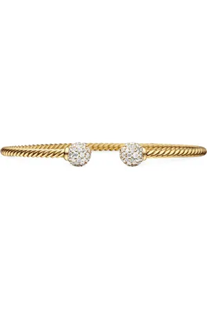 David Yurman 18kt yellow Solari Cablespira diamond bracelet (2.6mm)
