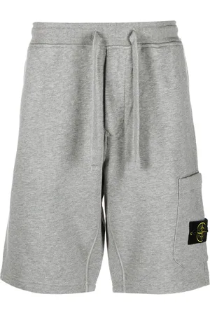 Stone Island Compass-badge cotton track shorts