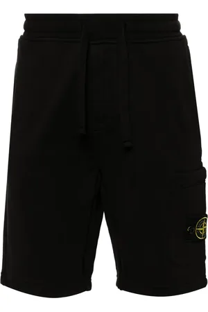 Stone Island Compass-badge cotton track shorts