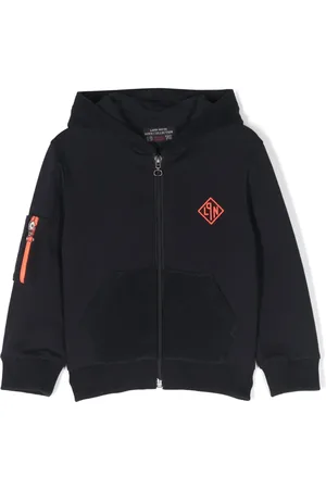 Lapin House Logo-appliqué zip-up hoodie