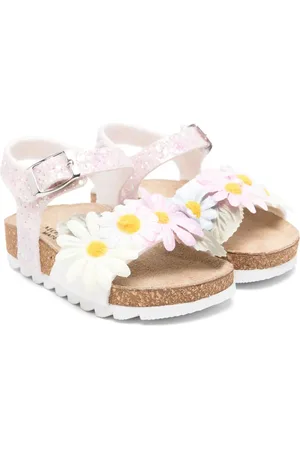 MONNALISA Floral-appliqué sandals